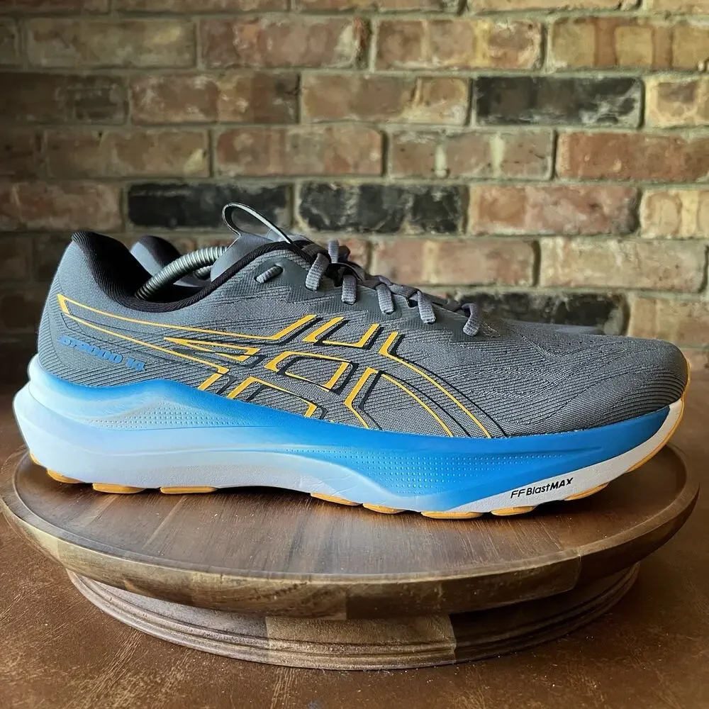 ASICS GT-2000 14 Men’s 12 Running Grey Blue Cushioned Stability Sneakers Shoes